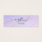 Mdern Elegant Paars Holografisch Logo Mini Visitekaartjes (Voorkant)