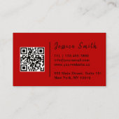 Mdern Nurse Caregiver Home Help Companionship Red Visitekaartje (Achterkant)