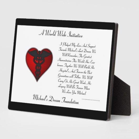 MDF Pledge Plaque Fotoplaat (Zijkant)