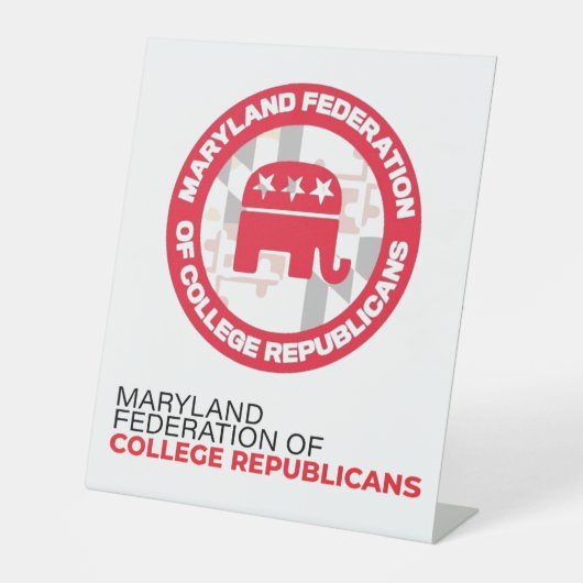 MDFCR-tabel Poster Reclamebord Met Voetstuk (Voorkant)