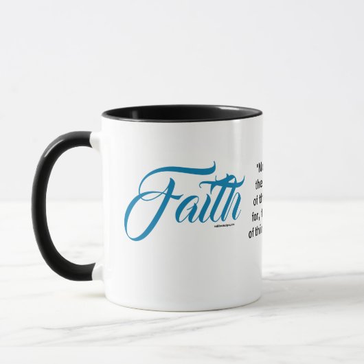 MDILLONDESIGNS.COM cadeaus #FAITH Schrift Mok (Links)