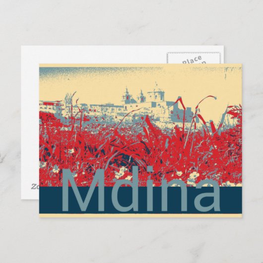 Mdina Briefkaart (Voorkant / Achterkant)