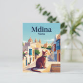 Mdina Malta Briefkaart (Staand voorkant)
