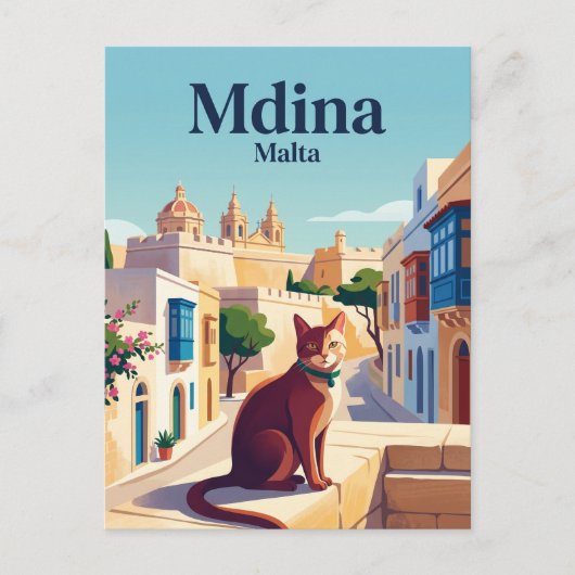 Mdina Malta Briefkaart (Voorkant)