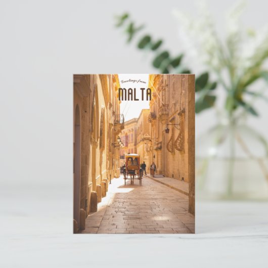 Mdina Malta Briefkaart (Staand voorkant)