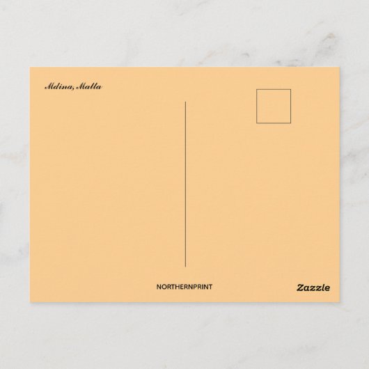 Mdina Malta Briefkaart (Achterkant)