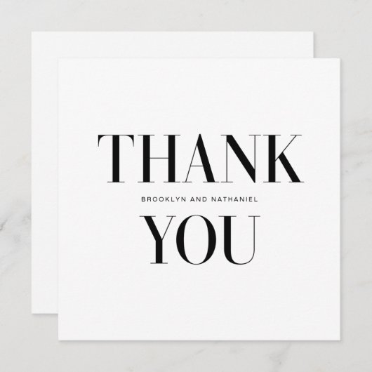 Mdoern Typografie Bold Bedankt! (Voorkant / Achterkant)