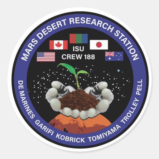 MDRS Crew 188 Patch Stickers (set van 6) (Voorkant)