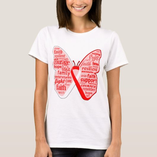 MDS Awareness Butterfly Ribbon T-shirt (Voorkant)