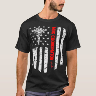 MDS coördinator Amerikaanse vlag RN Geregistreerde T-shirt