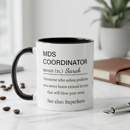 MDS-coördinator definitie mok verpleegster cadeau