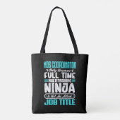 MDS Coördinator Functietitel Beroep Grappig Carriè Tote Bag (Achterkant)