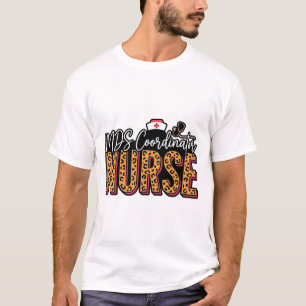 MDS Coördinator Verpleegster Vintage Luipaard Shir T-shirt