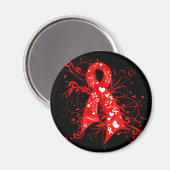 MDS Floral Swirls Ribbon Magneet (Voorkant / Achterkant)