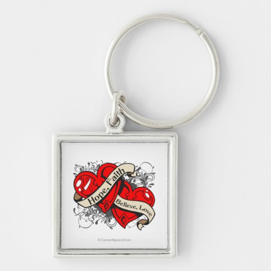 MDS Hope Faith Dual Hearts Sleutelhanger (Voorkant)
