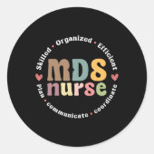 MDS Nurse Appreciation Ronde Sticker (Voorkant)