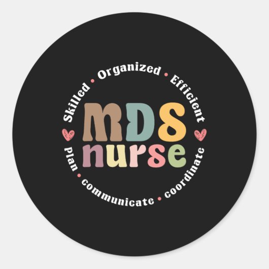 MDS Nurse Appreciation Ronde Sticker (Voorkant)