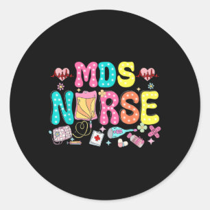 MDS Nurse Heart Valentijnsdag Medische Verpleegkun Ronde Sticker