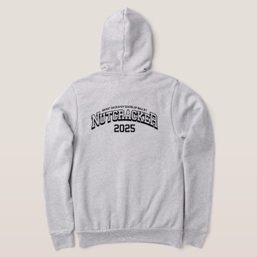 MDSB Varisty Logo Zip Up Sweatshirts Hoodie (Laag Achter)