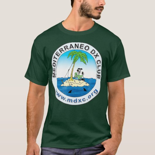 MDXC Ham Radio - Mediterraneo DX Club White t-shir T-shirt (Voorkant)