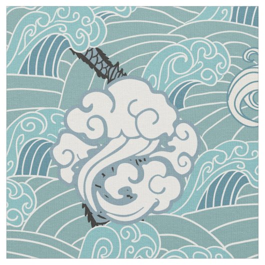 MDZS Gusu Lan Print Stof (Close Up)