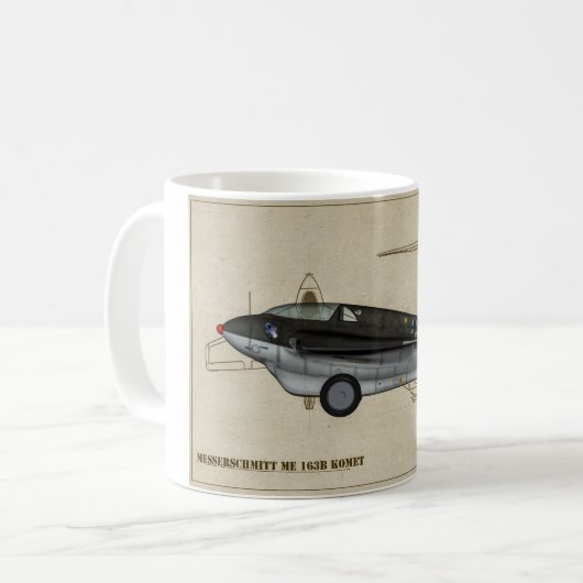 Me263 straaljager koffiemok (Voorkant links)