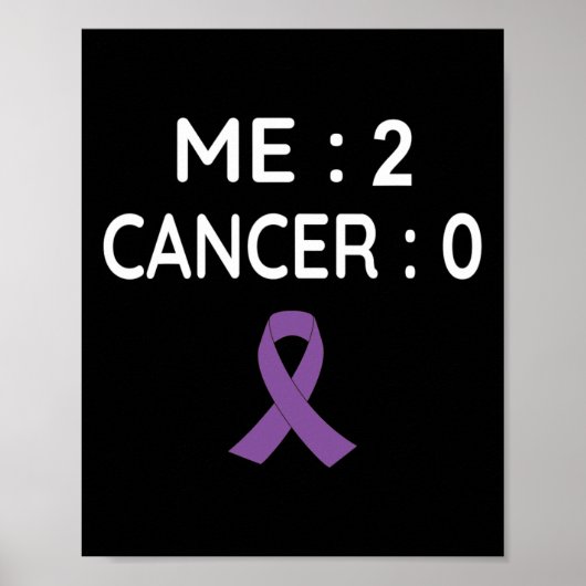 ME2 Kanker 0 Bewustzijn bij alvleesklierkanker Poster (Voorkant)