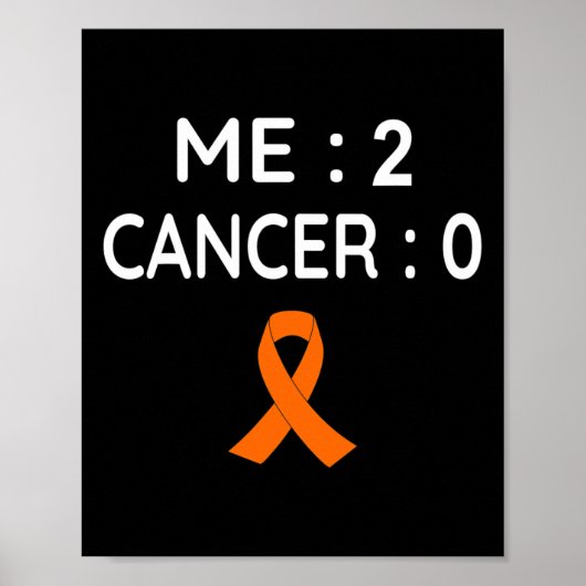 ME2 Kanker 0 Leukemie Bewustzijn Poster (Voorkant)