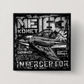 ME 163 Komet Vierkante Button 5,1 Cm (Voorkant)