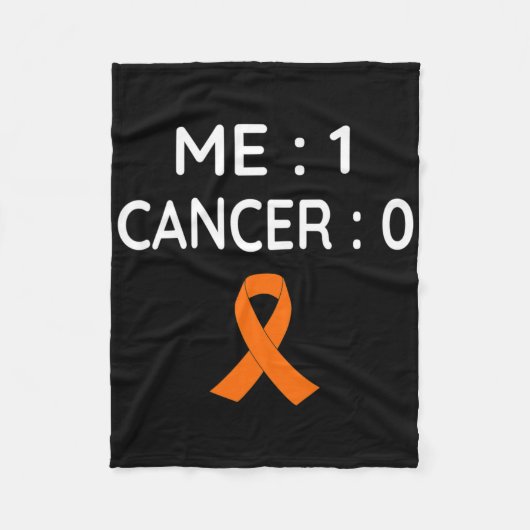 ME 1 Kanker 0 Leukemie Bewustzijn Fleece Deken (Voorkant)