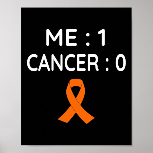 ME 1 Kanker 0 Leukemie Bewustzijn Poster (Voorkant)