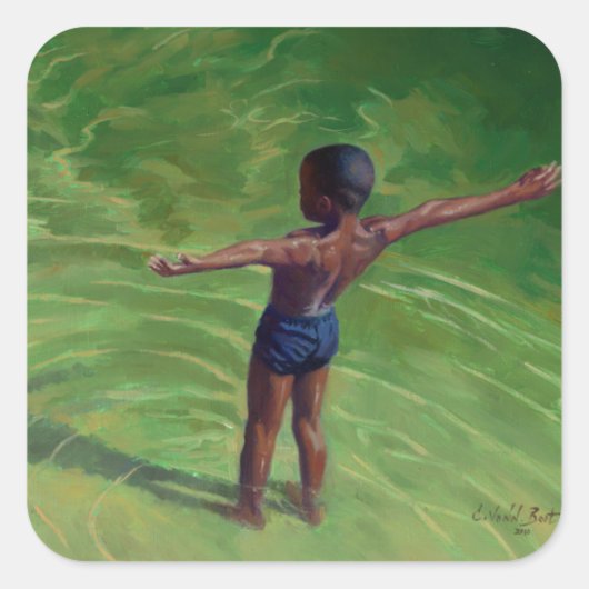 Me 2011 vierkante sticker (Voorkant)