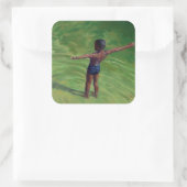 Me 2011 vierkante sticker (Tas)