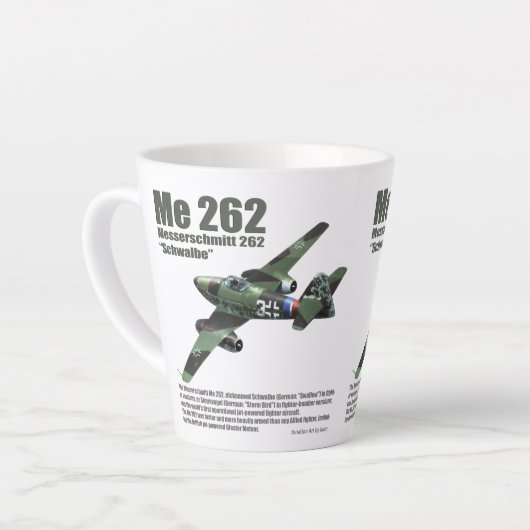 Me 262 Schwalbe Latte Mok (Linkerhoek)