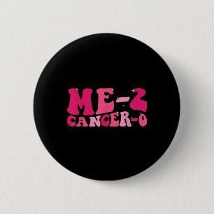 Me 2 Kanker 0 Ik versla Kanker Twee keer Groovy Re Ronde Button 5,7 Cm