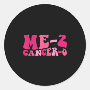 Me 2 Kanker 0 Ik versla Kanker Twee keer Groovy Re Ronde Sticker
