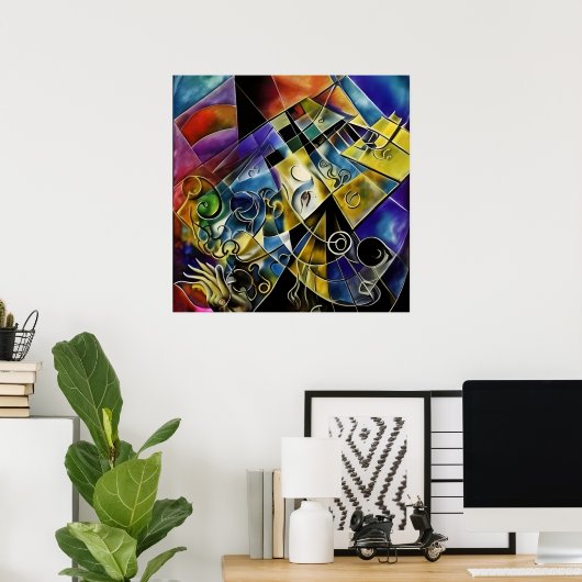 ME - AI Fantasy Digitale Kunstdruk - Modern Poster (Thuiskantoor)