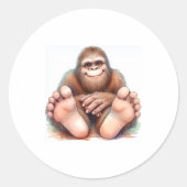 Me and My Bigfoot Ronde Sticker (Voorkant)