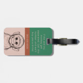 Me and my monkey funny version 3 bagagelabel (Achterkant horizontaal)