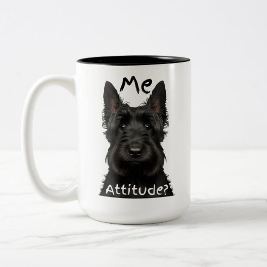 Me Attitude Scottish Terrier Tweekleurige Koffiemok (Links)