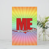 ME BIG RED LOGO MECHANICAL ENGINEER BRIEFPAPIER (Staand voorkant)