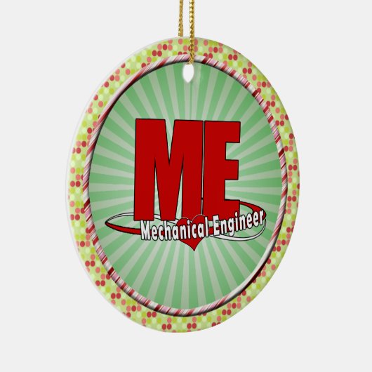 ME BIG RED LOGO MECHANICAL ENGINEER KERAMISCH ORNAMENT (Rechts)