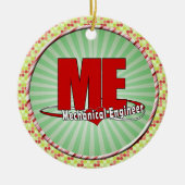 ME BIG RED LOGO MECHANICAL ENGINEER KERAMISCH ORNAMENT (Voorkant)