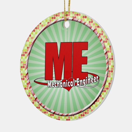 ME BIG RED LOGO MECHANICAL ENGINEER KERAMISCH ORNAMENT (Links)