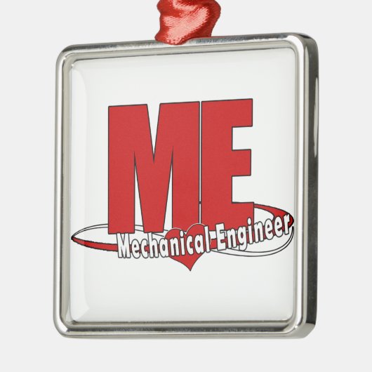 ME BIG RED LOGO MECHANICAL ENGINEER METALEN ORNAMENT (Links)