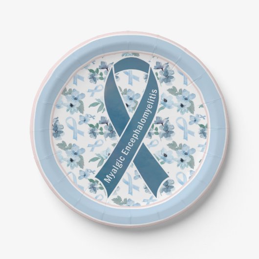 ME/CFS Awareness Ribbon Blue Sunday Papieren Bordje (Voorkant)