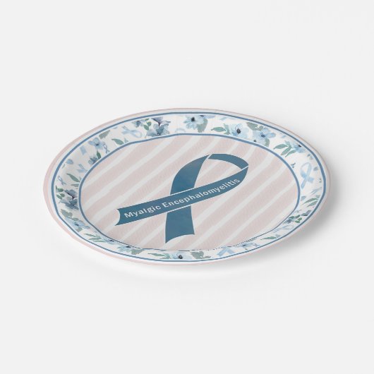 ME/CFS Awareness Ribbon Papieren Bordje (Gekanteld)