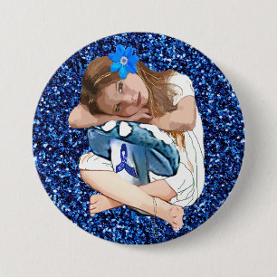 ME/CFS-bewustzijn "Meisje van Hoop" Ronde Button 7,6 Cm