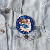 ME/CFS-bewustzijn "Meisje van Hoop" Ronde Button 7,6 Cm (In situ)