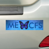 ME/CFS Blue Awareness Butterfly Bumpersticker (Op auto)